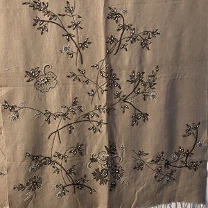 Rectangular Tan Embroidered Shawl!!!